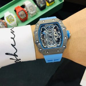 Replica Richard Mille Carbon Fiber Automatic Machine Watch 42MM