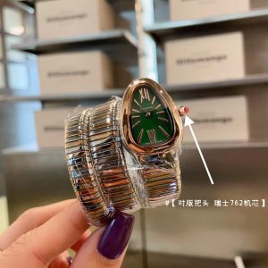 Replica BVLGARI 904l Stainless Steel Quartz Watch 35MM
