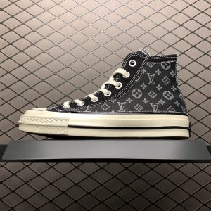 Replica Louis Vuitton Shoe Converse Chuck 1970S Hi LV Black Size 35-44