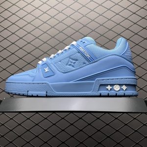 Replica Louis Vuitton Shoe Louis Vuitton LV Trainer Size 35-45 Blue