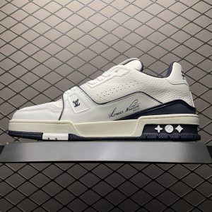 Replica Louis Vuitton Shoe Louis Vuitton LV Trainer Size 38-45 White Navy