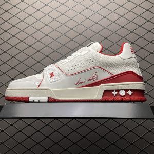Replica Louis Vuitton Shoe Louis Vuitton LV Trainer Size 38-45 WhiteRed