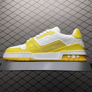 Replica Louis Vuitton Shoe Louis Vuitton LV Trainer Size 38-45 Yellow White
