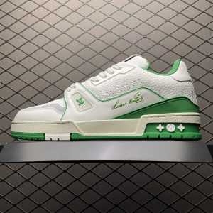 Replica Louis Vuitton Shoe Louis Vuitton LV Trainer Size 38-45 White Green