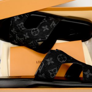 Replica Louis Vuitton Shoe BLACK  LOUIS VUITTON Oasis Black Cloth