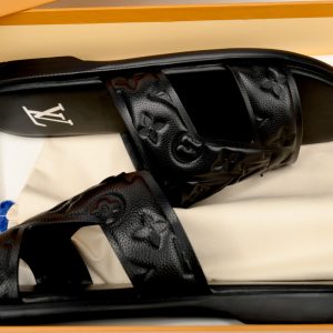 Replica Louis Vuitton Shoe BLACK LOUIS VUITTON Oasis Black Leather Surface
