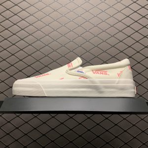 Replica Vans Shoe Vans Slip-On White Pink Logo Size 35-44