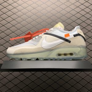 Replica OFF White Shoe OFF-White x Nike Air Max 90 OW AA7293-100 Size 36-46